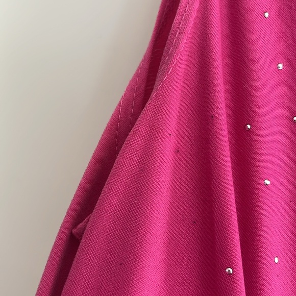Vintage Dressbarn Glitter Top y2k Cowl Neck Vintage Pink Magenta mcBling L - Picture 6 of 6